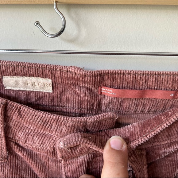 Anthropologie Pilcro 26 bootcut high rise Corduroy Pants Jeans Rusty Rose - Picture 7 of 14